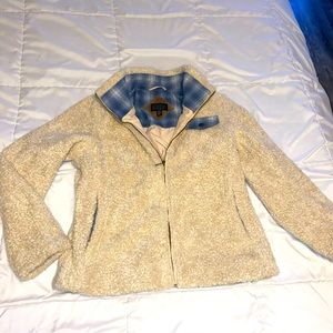 Pendleton Cream Teddy Jacket with Blue Lining